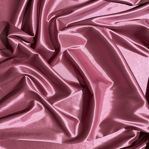 TECIDO CETIM C/ ELASTANO | 97% POLIÉ 3% ELAS - 1,47L | ROSA TENURA M86