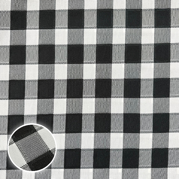 TECIDO OXFORD ESTAMPADO | 1,50m | XADREZ TRABALHADO PRETO