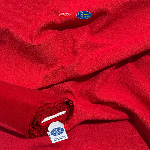 PANO DE PRATO TRAMA PÉ DE GALINHA | Santa Margarida | 70cm x 0,50cm - 100% Algodão | VERMELHO