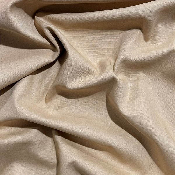 TRICOLINE LISA CALANDRADA | 100% Algodão - 1,49m X 0,50cm | BEGE