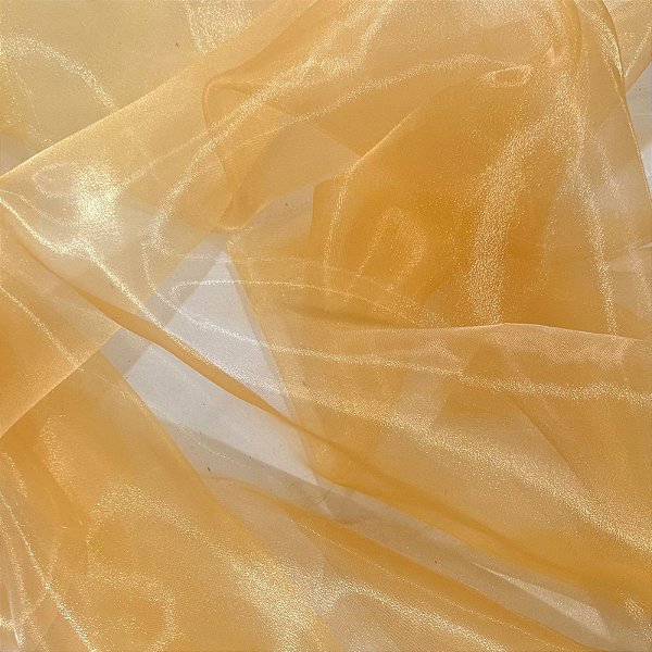 TECIDO MOUSSELINE ORGANZA CRISTAL | 1,50m | LARANJA CLARO
