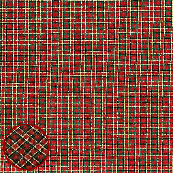 TRICOLINE XADREZ NATALINO LUREX | 1,50m X 0,50cm | 20