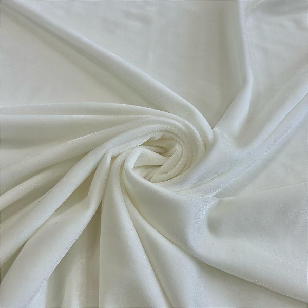 VELUDO MOLHADO ALEMÃO COM BRILHO CRISTAL | 1m X 1,50m | OFF WHITE