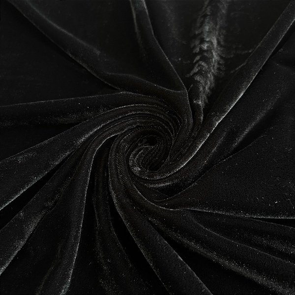 VELUDO MOLHADO ALEMÃO COM BRILHO CRISTAL | 1m X 1,50m | PRETO