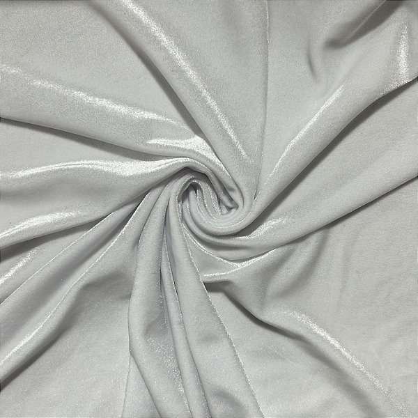 VELUDO MOLHADO ALEMÃO COM BRILHO CRISTAL | 1m X 1,50m | BRANCO