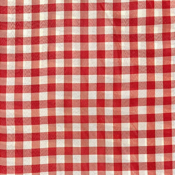 TECIDO XADREZ DE COZINHA | 1,40m - DES: 4cm x 4cm | VERMELHO