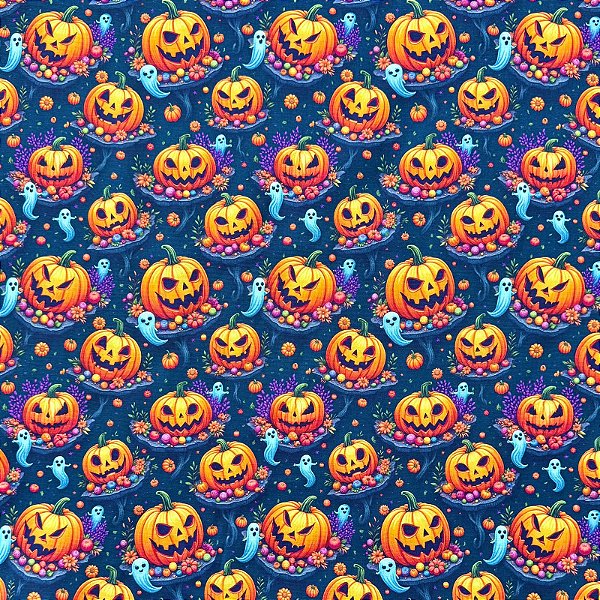 TRICOLINE BAHAMAS DIGITAL PREMIUM | 0,50cm X 1,50m - 100% Algodão | Halloween 2 Des: 9011 E007