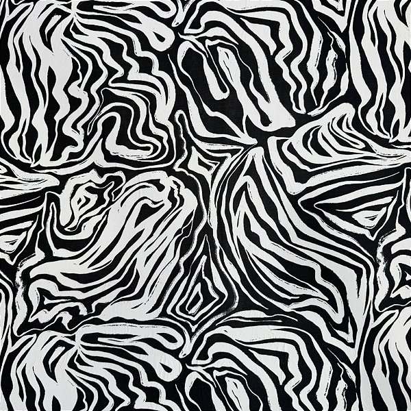 TECIDO DE MALHA LIGANETE | 1m X 1,50m | Est: Zebra