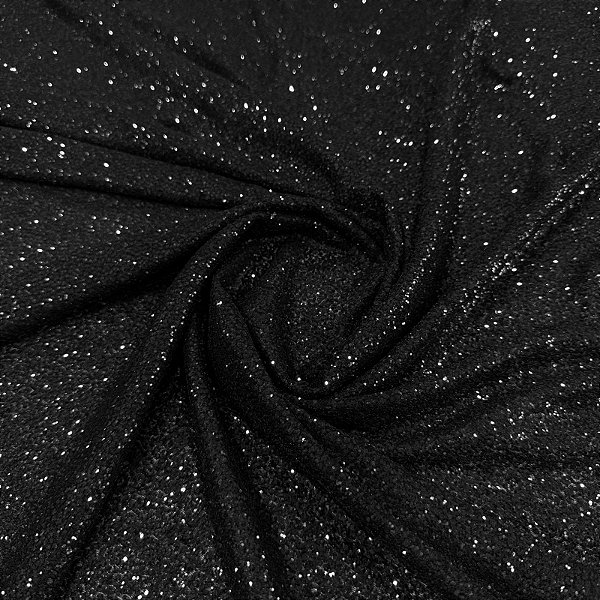 TULE EXPLOSÃO C/GLITTER | PRETO
