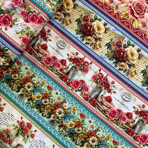 TRICOLINE BARRADA DIGITAL | 0,55cm X 1,50m - 100% Algodão | Laura 3353