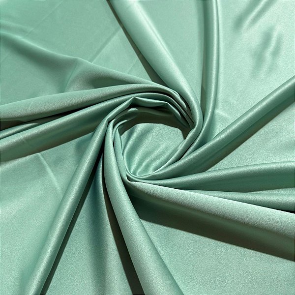 TECIDO CREPE AMANDA | 100% Poliés - 1,50m | Verde Menta Light Green
