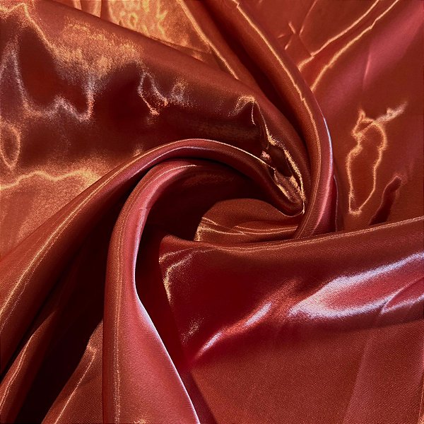 TECIDO ZIBELINE CRYSTAL | 100% Poliéster - 1,50m | Laranja Escuro