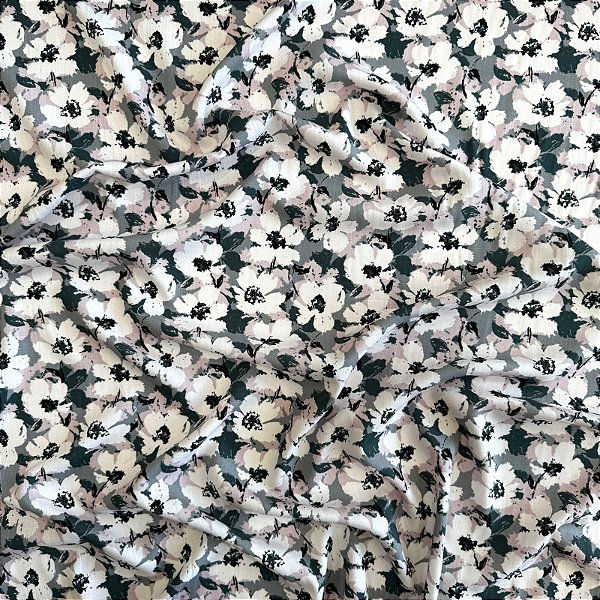 TECIDO VISCOLINHO ESTAMPADO | 0,50cm X 1,47m - 100% Viscose | I0120D