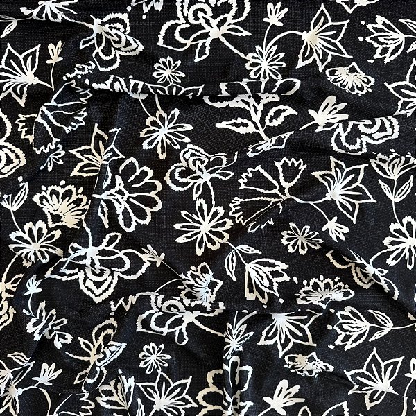 TECIDO VISCOLINHO ESTAMPADO | 0,50cm X 1,47m - 100% Viscose | I0133E