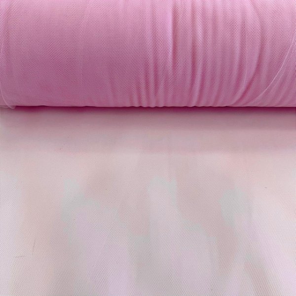 TULE TRADICIONAL | 2,40m - 100% Poliés | Rosa 02