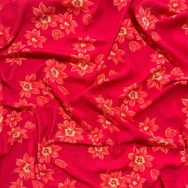 VISCOSE PREMIUM C/ POLIAMIDA | 1,55m - 81% Viscos 19% Polia | Floral VR15