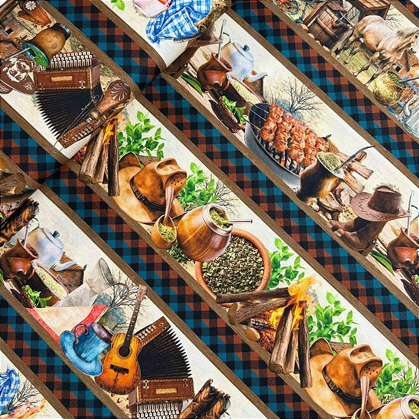 TRICOLINE BARRADA DIGITAL | 0,55cm X 1,50m | Churrasco Gaúcho