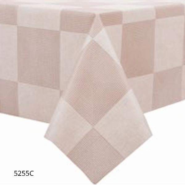 TOALHA DE MESA PLÁSTICO TÉRMICO | 1m X 1,37m | XADREZ MARROM 5255C