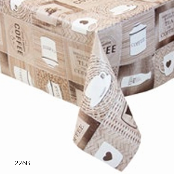 TOALHA DE MESA PLÁSTICO TÉRMICO | 1m X 1,37m | CAFE COM ACUCAR 226B