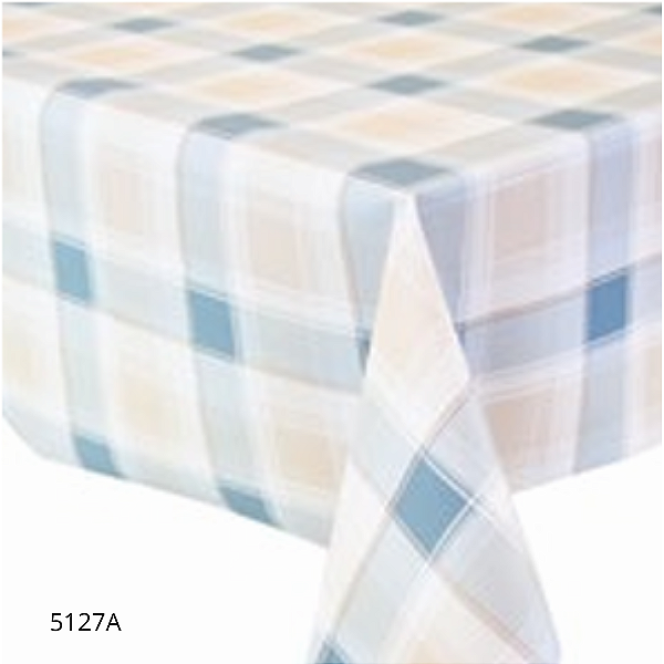 TOALHA DE MESA PLÁSTICO TÉRMICO | 1m X 1,37m | XADREZ BEGE VERDE 5127A