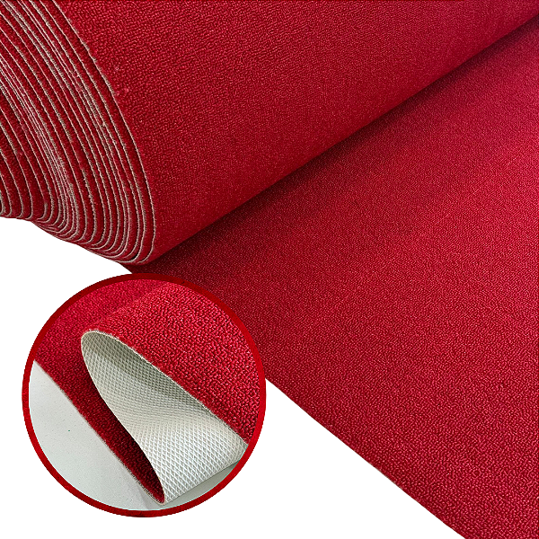 CARPETE PASSADEIRA ANTIDERRAPANTE PREMIUM | 0,50cm X 1m Largura | Vermelho
