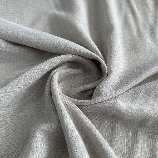 TECIDO VOIL FLAME BORA BORA | 3m - 100% Poliés | Cinza