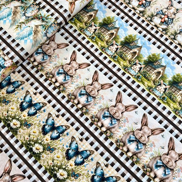 TRICOLINE BARRADA DIGITAL PÁSCOA | 0,55cm X 1,50m | Páscoa Xadrez 2569