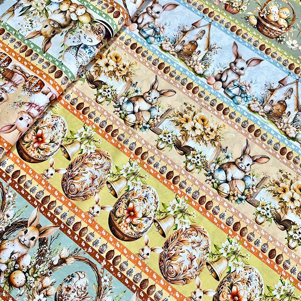 TRICOLINE BARRADA DIGITAL PÁSCOA | 0,55cm X 1,50m | Páscoa Tons de Bege 3610