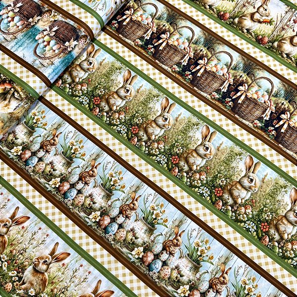 TRICOLINE BARRADA DIGITAL PÁSCOA | 0,55cm X 1,50m | Páscoa Marrom / Verde 2568