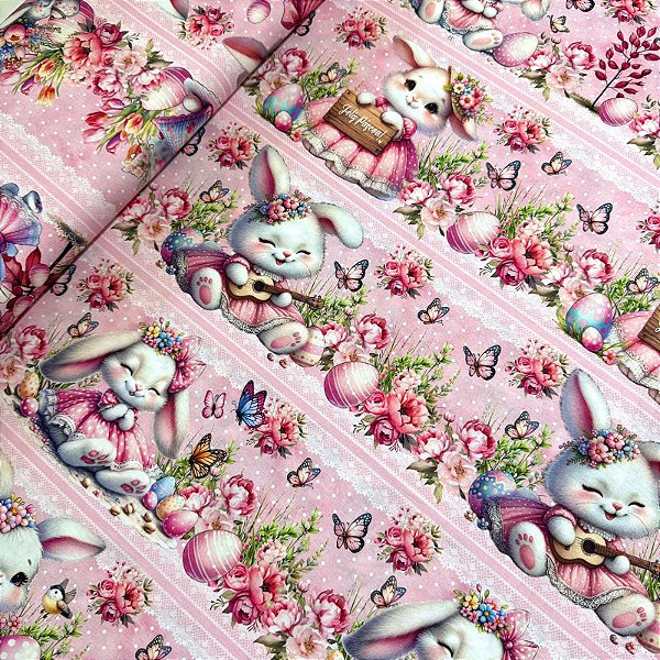 TRICOLINE BARRADA DIGITAL PÁSCOA | 0,55cm X 1,50m | Páscoa Rosa 3603