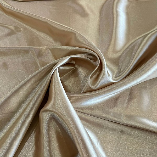 TECIDO CETIM C/ ELASTANO | 97% POLIÉ 3% ELAS - 1,47L | Dourado Palha G522