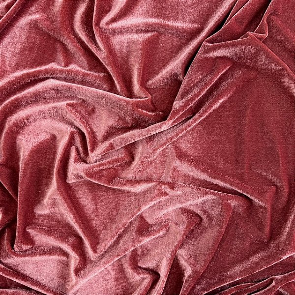 VELUDO MOLHADO ALEMÃO COM BRILHO CRISTAL | 1m X 1,50m | Tomate Seco