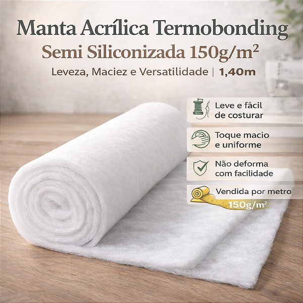 Manta Acrilica Termobonfing Semi Silic. 150g/m² - 1,50m de Largura