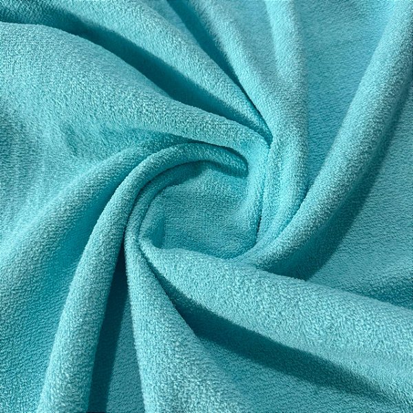 Tecido Atoalhado Felpudo | 100% Algodão - 1,40m | Ciano