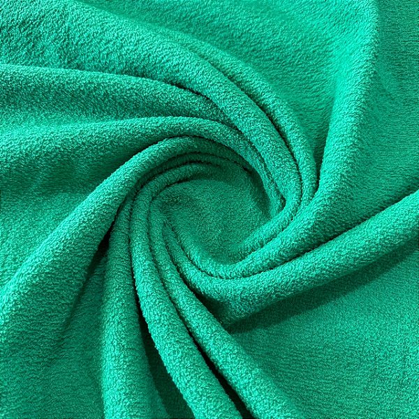 Tecido Atoalhado Felpudo | 100% Algodão - 1,40m | Verde Bandeira
