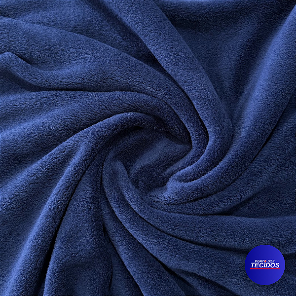 Tecido Fleece Liso Premium – Super Macio e Quentinho | 1m X 1,60m | Azul Noite 318