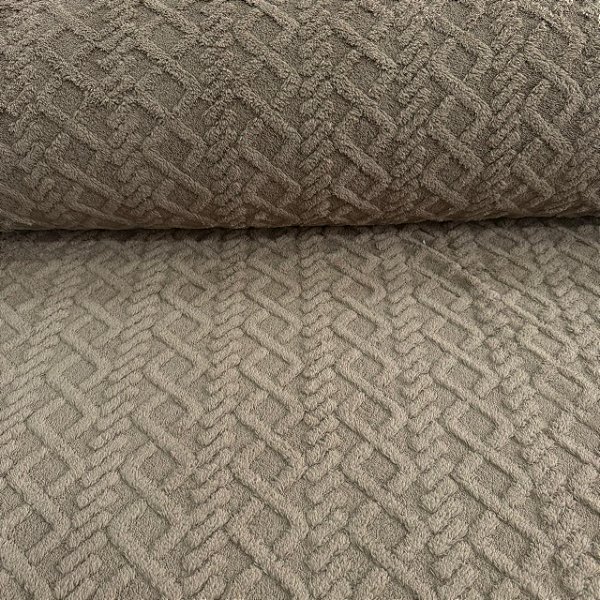 FLEECE JACQUARD TRICOT | 2,40m | BEGE CAFÉ