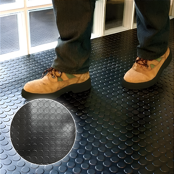 PISO LAMINADO MOEDA - 0,50cm X 1,20m 100% PVC - PRETO