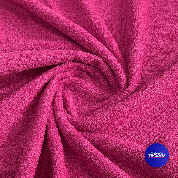 Tecido Atoalhado Felpudo 100% Algodão – Alta Absorção e Maciez - 0,50cm X 1,40m - ROSA  BUBBLE