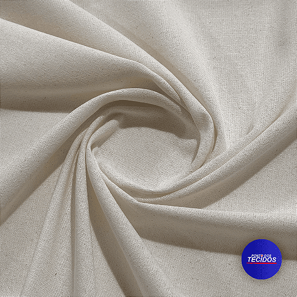 TECIDO PANO DE PRATO  LISO 11T | 100% Algodão - 72cm | Creme Natural