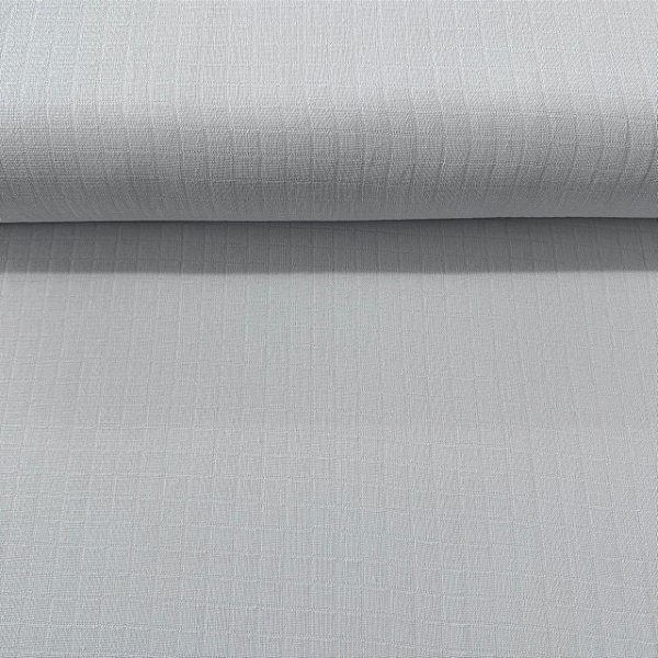 Tecido Fralda Quadriculada LIsa Fio 20/1 | 100% Algodão - 0,70cm | Branco