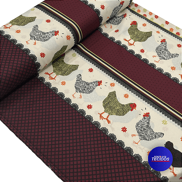Tecido Oxford Estampado | 100% Poliéster 1,47m | Galinheiro 148
