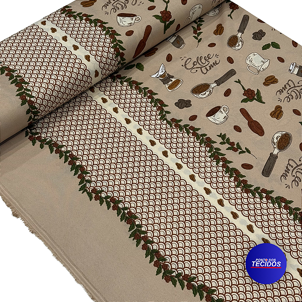Tecido Oxford Estampado | 100% Poliéster 1,47m | Café 145