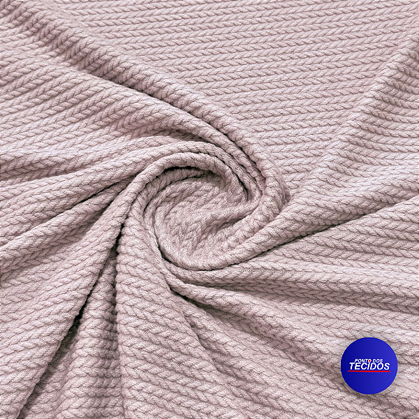 Tecido Malha Tricot Correntes Com Viscose - 1,45m - Rosa Claro