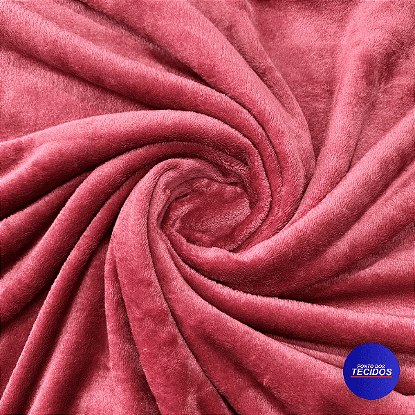 Tecido Fleece Liso Premium – Super Macio e Quentinho | 1m X 1,60m | Vermelho Pêssego
