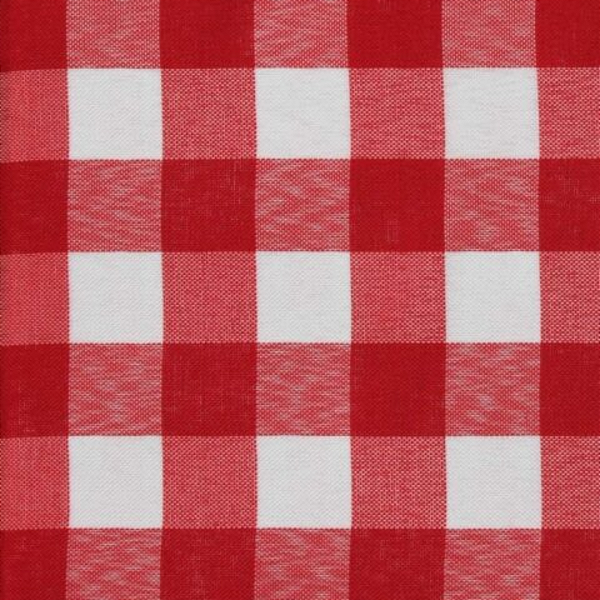Tecido Xadrez de Poliéster | 1,40m - 2cm x 2cm | Vermelho