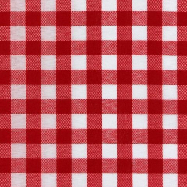 Tecido Xadrez de Poliéster | 1,40m - 1cm x 1cm | Vermelho