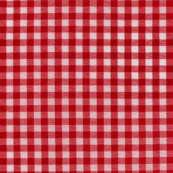 Tecido Xadrez de Poliéster | 1,40m - 5mm x 5mm | Vermelho