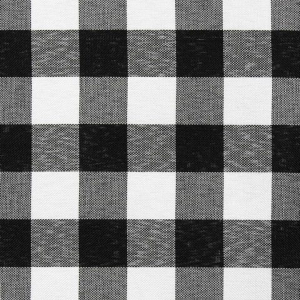 Tecido Xadrez de Poliéster | 1,40m - 2cm x 2cm | Preto