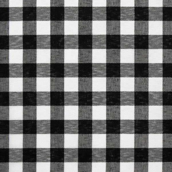 Tecido Xadrez de Poliéster | 1,40m - 1cm x 1cm | Preto